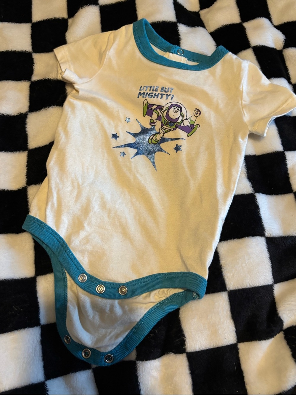 3/6 month Disney buzz light year diaper shirt